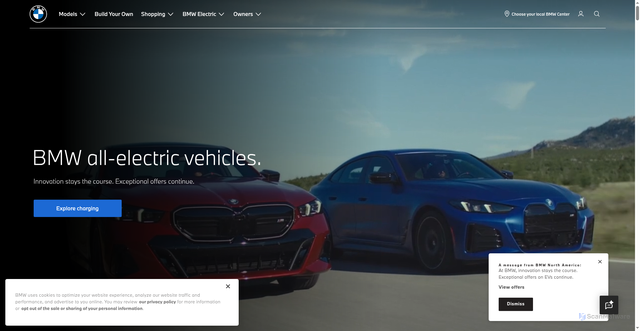 Security scan screenshot of https://www.bmwusa.com/all-electric.html