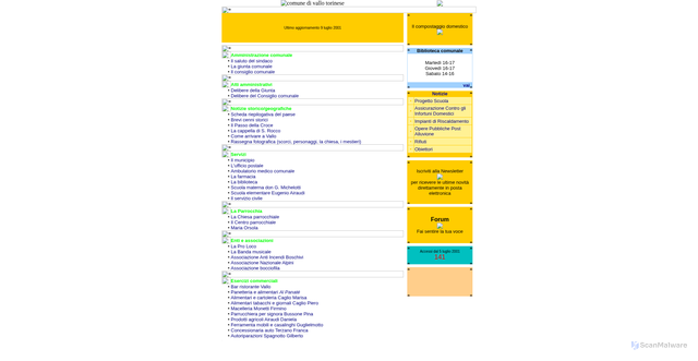 Security scan screenshot of http://vallo-torinese.it/