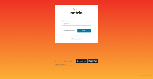 Security scan screenshot of https://netrio.n-able.com