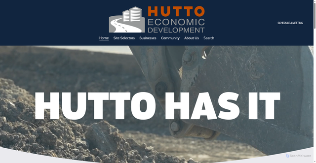 Security scan screenshot of https://www.huttotxedc.gov/