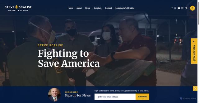 Security scan screenshot of https://www.majorityleader.gov/