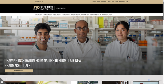 Security scan screenshot of https://ag.purdue.edu