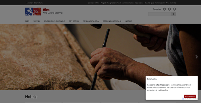 Security scan screenshot of https://www.ales-spa.com/