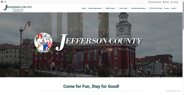Security scan screenshot of https://www.jeffersoncountypa.gov/