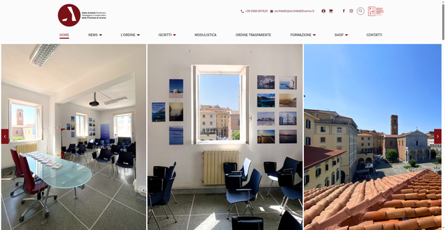Security scan screenshot of https://www.architettilivorno.it/