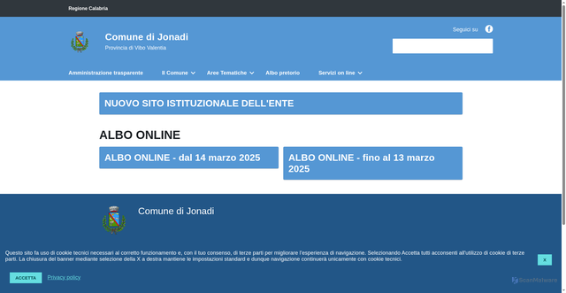 Security scan screenshot of https://www.comune.ionadi.vv.it
