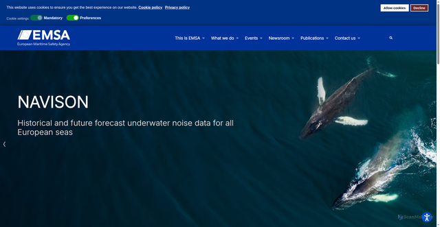 Security scan screenshot of https://www.emsa.europa.eu/