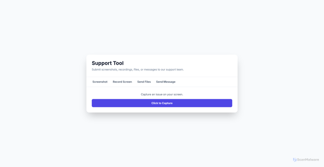 Security scan screenshot of https://supportcapture.pages.dev/