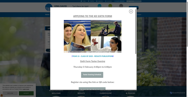 Security scan screenshot of https://www.kingdavidliverpool.co.uk/
