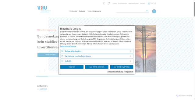 Security scan screenshot of https://www.vku.de/