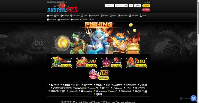 Security scan screenshot of https://ndx3-sustersemok.top/desktop/game/fishing/kagaming