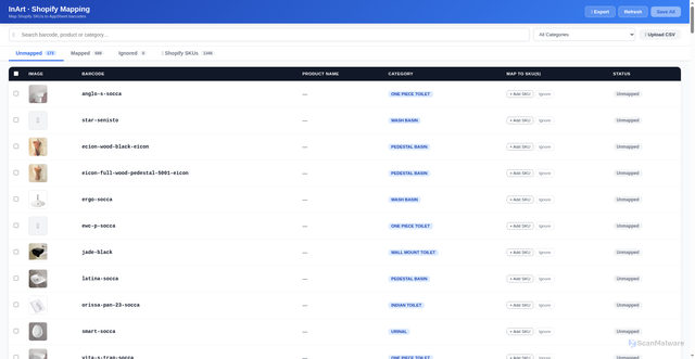 Security scan screenshot of http://shopify-app-sheet--gshee--mapp.pages.dev/