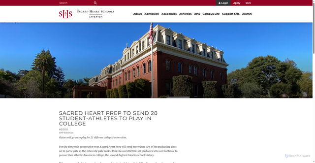 Security scan screenshot of https://www.shschools.org/z-2021-hpr-news-detail?pk=1237527