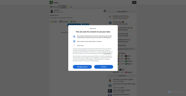 Security scan screenshot of https://owinna.com/owinna/updates/201110081058354211