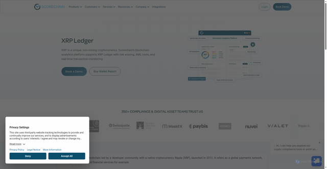 Security scan screenshot of https://www.scorechain.com/resources/crypto-glossary/xrp-ledger