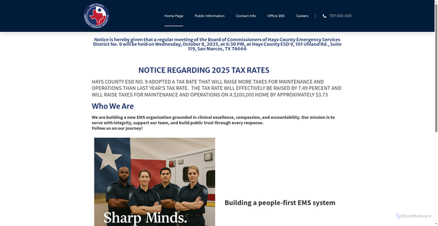 Security scan screenshot of https://hayscountyesd9.gov/