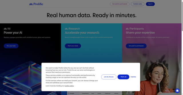 Security scan screenshot of https://auth.prolific.com