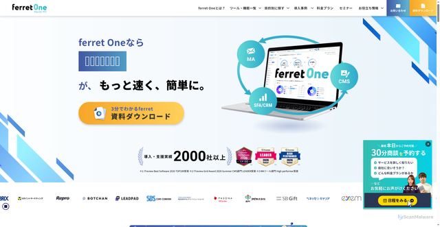 Security scan screenshot of https://ferret-one.com