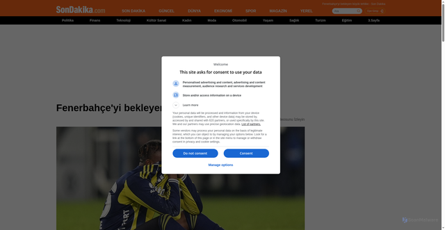 Security scan screenshot of https://www.sondakika.com/spor/haber-fenerbahceyi-bekleyen-buyuk-tehlike-19797768/