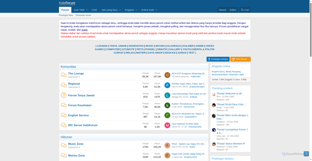Security scan screenshot of https://www.forum.or.id