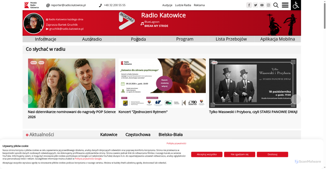 Security scan screenshot of https://radio.katowice.pl