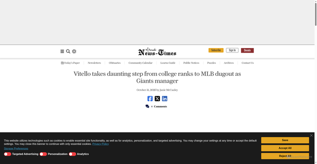 Security scan screenshot of https://www.eldoradonews.com/news/2025/oct/31/vitello-takes-daunting-step-from-college-ranks-to-mlb-dugout-as-giants-manager/