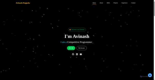 Security scan screenshot of http://avinashpappala.pages.dev/