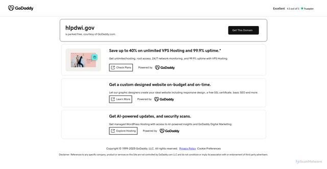 Security scan screenshot of https://hlpdwi.gov/