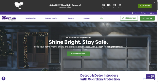Security scan screenshot of https://guardianprotection.com/