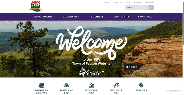 Security scan screenshot of https://www.paysonaz.gov/