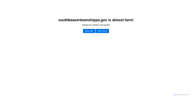 Security scan screenshot of http://southbeavertownshippa.gov/