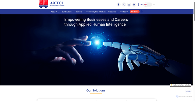 Security scan screenshot of https://artech.com