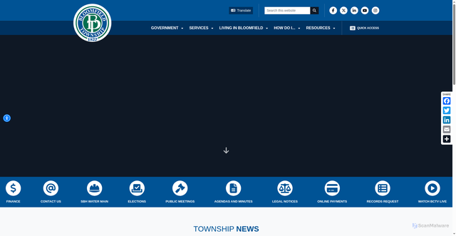 Security scan screenshot of https://bloomfieldtwpmi.gov/