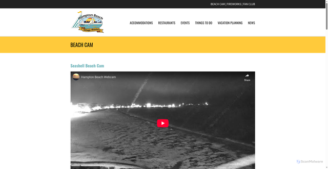 Security scan screenshot of https://hamptonbeach.org/beach-cam/