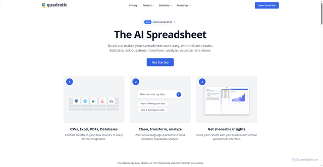 Security scan screenshot of https://quadratichq.com