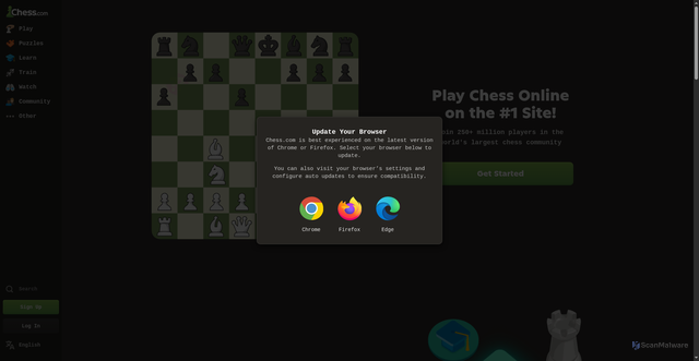 Security scan screenshot of https://oauth.chess.com