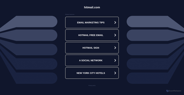 Security scan screenshot of https://hitmail.com