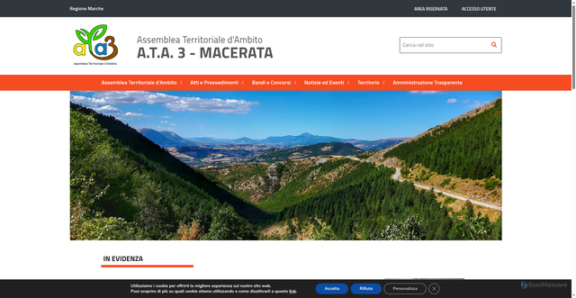 Security scan screenshot of https://www.ata3macerata.it/