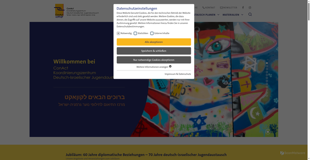 Security scan screenshot of https://www.conact-org.de/