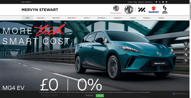 Security scan screenshot of https://mervynstewart.com