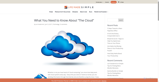 Security scan screenshot of https://www.alifemadesimple.com/what-you-need-to-know-about-the-cloud/