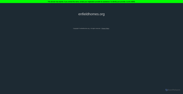 Security scan screenshot of http://www.enfieldhomes.org/