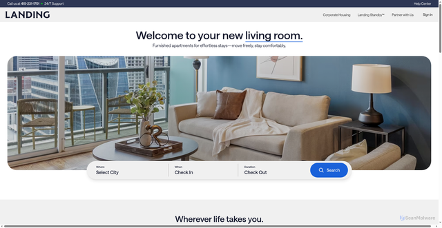 Security scan screenshot of https://hellolanding.com