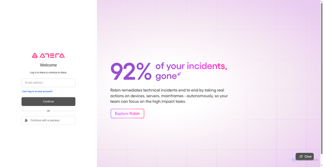 Security scan screenshot of https://app.atera.com