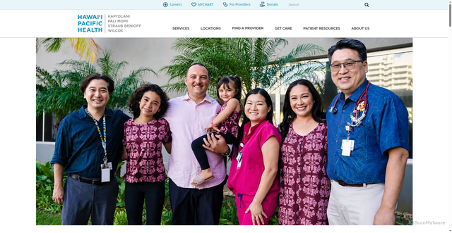 Security scan screenshot of https://www.hawaiipacifichealth.org