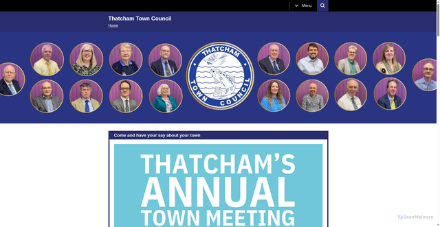 Security scan screenshot of https://thatchamtowncouncil.gov.uk/