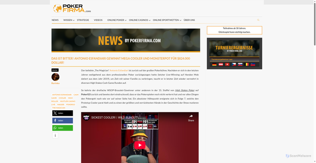 Security scan screenshot of https://www.pokerfirma.com/news/das-ist-bitter-antonio-esfandiari-gewinnt-mega-cooler-und-monsterpot-fuer-824-000-dollar/943583
