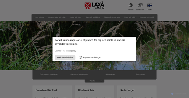 Security scan screenshot of https://www.laxa.se/