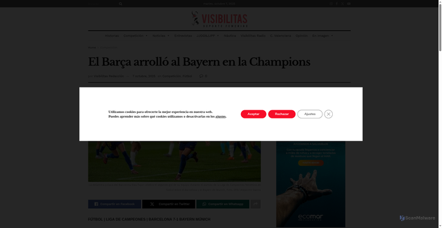 Security scan screenshot of https://www.visibilitas.com/futbol-liga-campeones-fc-barcelona-bayern-munich/