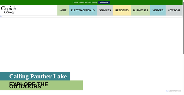 Security scan screenshot of https://www.copiahcountyms.gov/